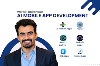 do ai mobile app development for ios and android using react native flutter