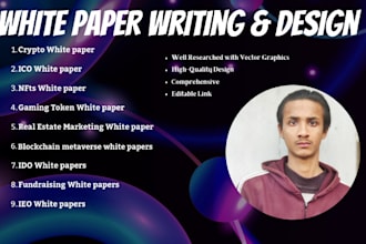 craft expert white papers for blockchain ,ai, tech, business and finance