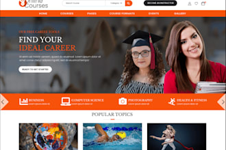 design elearning website, online course website on thinkific, kajabi, podia, lms