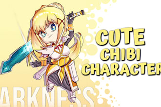 draw a cute kawaii chibi anime style carácter