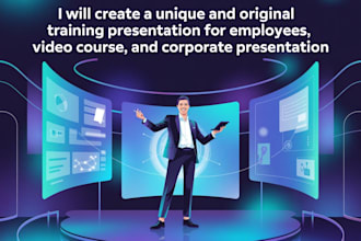 create a training presentation for employees, video course and presentation