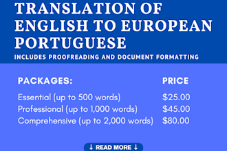 do english to european portuguese translations