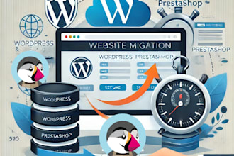 perform the migration or cloning of your wordpress or prestashop website