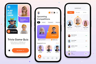 develop university search app, quiz app, ai conversional chatbot e learning app