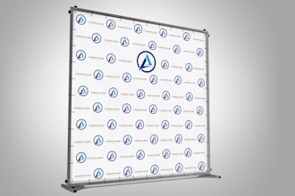 design step and repeat backdrop banners for events and promotions