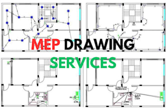 create code compliant electrical, plumbing, and hvac mep drawings