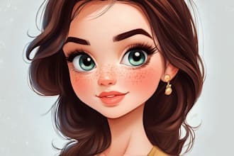 make a disney family couple cartoon portrait