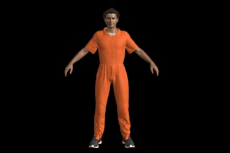 make realistic character design, modo sculpt 3d model,animate ue model,unity,cnc