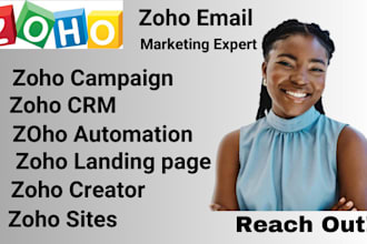 create zoho campaign, and  landingpage,
