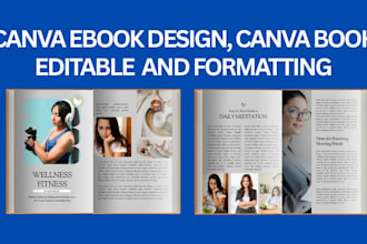 design, editable canva ebook, book formatting, cover for amazon, etsy banner