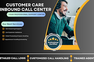 provide an inbound call center team for customer support and call answering