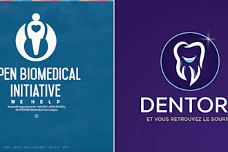 do unique dental medical logo design