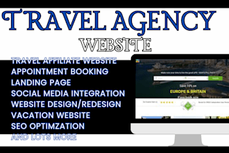 travel website travel affiliate booking website travel agency vacation website