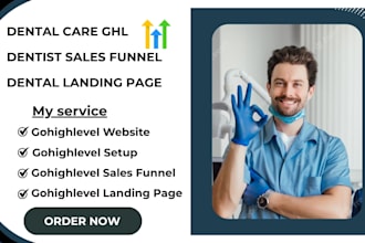 setup dental care gohighlevel website dentist sales funnel dental landing page