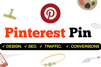 be pinterest manager, seo optimized pin, catalog, tag, and etsy promotion expert
