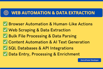 create reusable zennoposter bots and scrapers for web automation