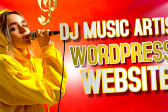 design record label music artist dj podcast musician band wordpress website