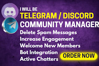 chat and engage in your discord server crypto discord telegram manager chatters