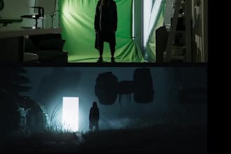 professsional music video vfx background removal green screen