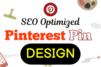 stunning pinterest pin design with seo for maximum traffic and sales