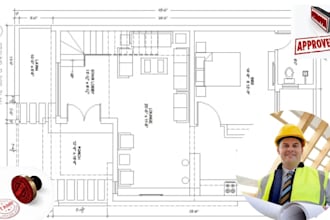 do architectural floor plan, elevation, permit, architect site plans, house plan