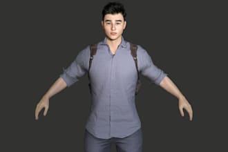 articulate nft to 3d game model,3d animation,nsf, texture,vtuber,metahuman model