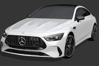 craft 3d realistic car model for animation,car body kit,control rig, 3d vehicle