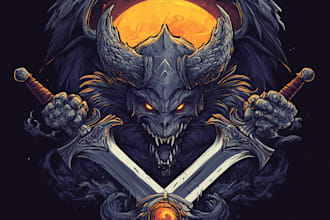 make a fantasy game logo and branding