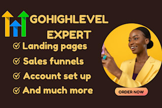 gohighlevel landing page go highlevel sales funnel go high level websites ghl VA