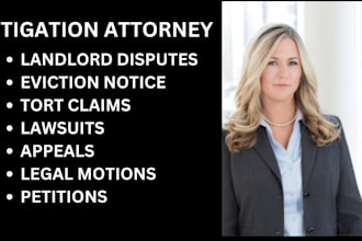 be your civil litigation lawyer and help you prepare lawsuits, motion, complaint