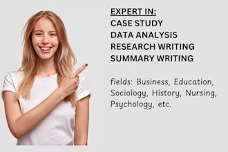 do urgent business case study analysis, reports, research and summary writing