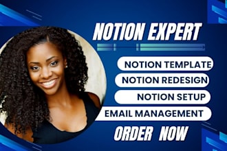 be executive virtual assistant notion expert notion template design and redesign