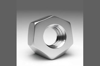 3d screw nut model 3d accessories 3d mechanical design autocad, fusion 360 solid