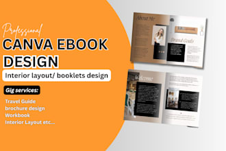design, format editable canva ebook, pdf lead magnet workbook book layout flyers