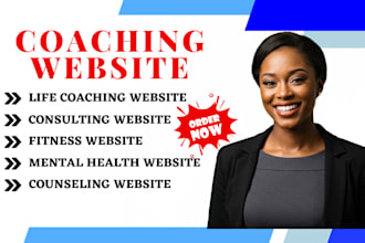 design a life coaching, fitness training, therapy, or consulting website