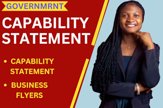 write and design a federal government capability statement, capability statement