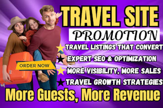 do travel site promotion, setup google ads, airbnb  SEO listing