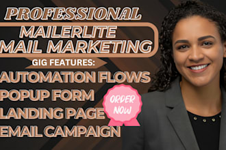 setup or manage shopify klaviyo email marketing, mailchimp, mailerlite expert