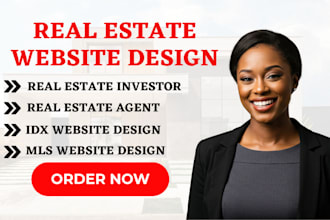 design real estate idx website, real estate idx mls website landing page