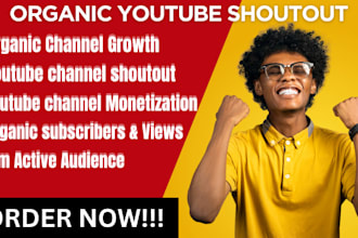 promote your youtube music video channel organically and shoutout to 5k audience