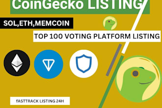 coingecko project listing fasttrack ,voting platform and coinmarketcap listing