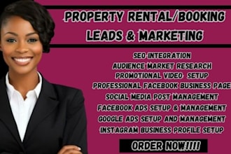 property rental leads property booking leads facebook ads google ads video ads