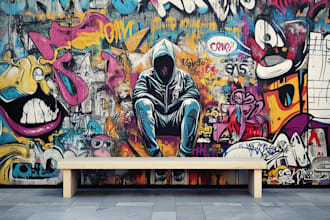 design canvas wall art in graffiti and street art style