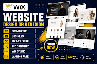 design, redesign wix website, wix online store wix ecommerce