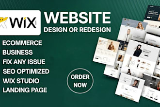 design, redesign or fix wix studio website, business website wix online store