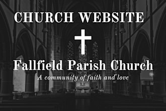 design a responsive church website, ministry website with custom features