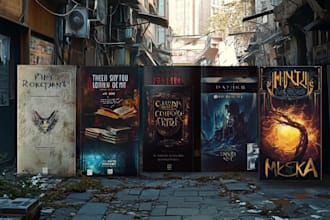 design urban book cover, fantasy or fiction for you