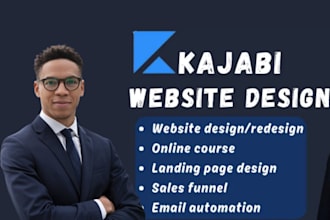 design kajabi website, sales funnel, online course, landing page in kajabi