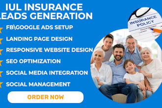 design iul insurance website iul insurance leads landing page iul life insurance