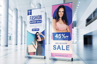 do roll up banner design, retractable pull up banner for you